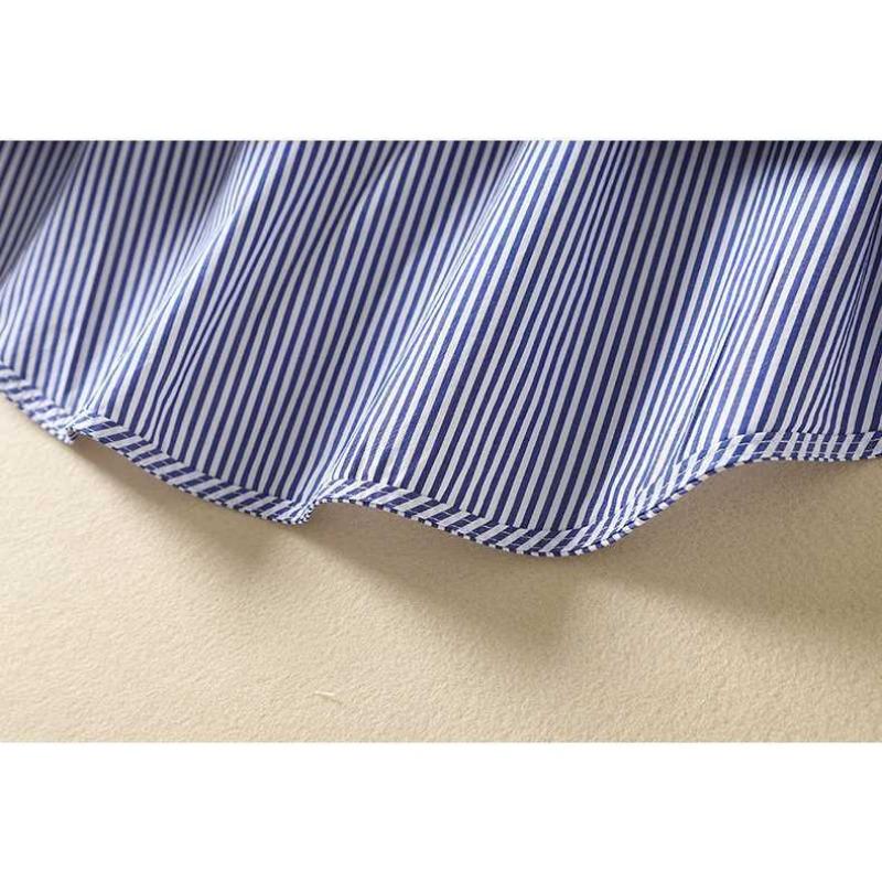 Artistic Style Striped Loose Comfortable Cotton Linen Shirt for Women's Early Spring Commuting Long Sleeved Shirt Blouses & Shirts