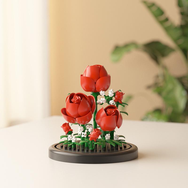 Sunflower Microparticle Building Blocks Simulation Eternal Flower Puzzle Assembly Toy Desktop Ornament