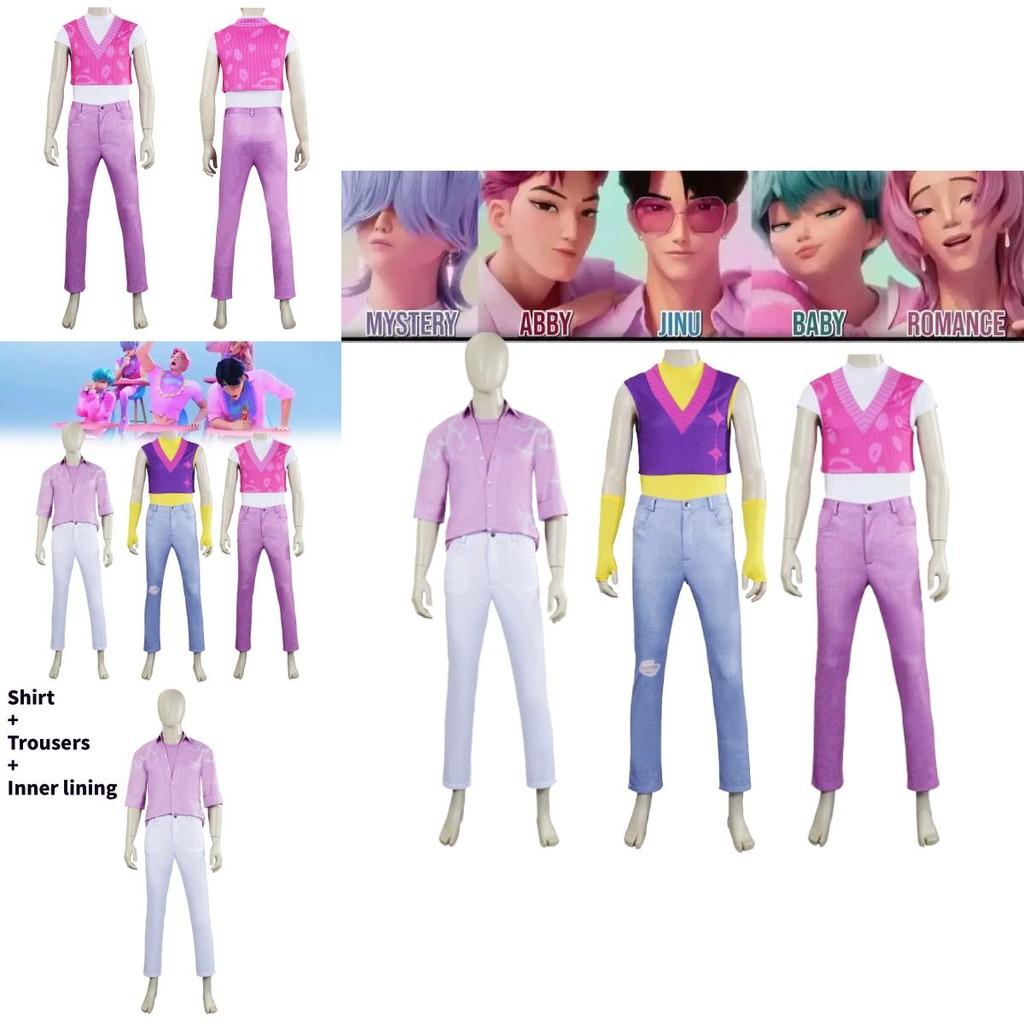 Kpop Demon Hunters Saja Boys Cosplay Costume Polyester Fabric With Stage Performance Suit For Teens And Adults