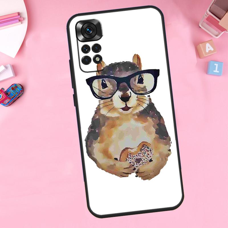 Cartoon Squirrel For Xiaomi Redmi Note 14 10 11 12 13 15 Pro Plus Phone Case For Redmi 15 15C 14C 12C 10C 13C