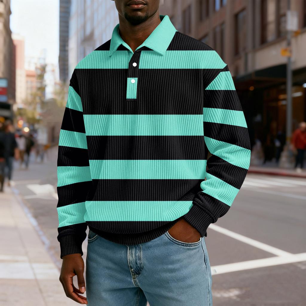 Men's Casual Loose,fitting Top Button,down Collar Long Sleeves