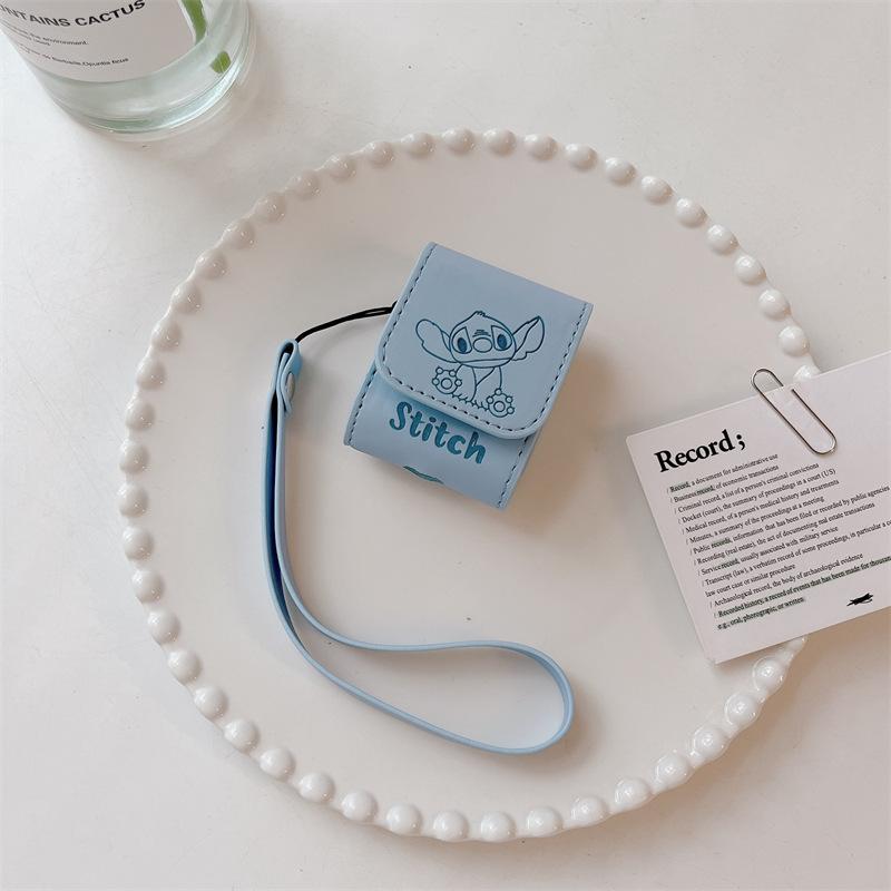 Cute Stitch AirPods Pro1 Apple Bluetooth Headset Cover 1/1 Generation Leather Case Cartoon Protective Case