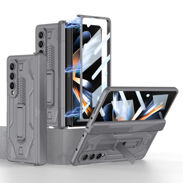 Shockproof Armor Case For Samsung Galaxy Z Fold 4 5g Slide Pen Slot Case Magnetic Hinge Bracket Stand For Samsung Z Fold 4 Case