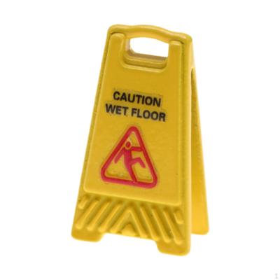 1:12 Scale Caution Sign for Dollhouse Miniature Scene DIY