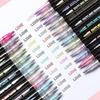 Dreamy Sparkle Dual-Line Contour Pen, 12 Colors Metallic Glitter Markers, 2mm Chisel Tip – Compatible with DIY Art, Scrapbooking, Cards