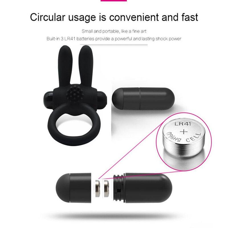 Rabbit Vibrators Delayed Ejaculation Penis Ring Vibrating Cock Ring Clit Stimulation Intimate Toys for Couples Sex Toys for Men