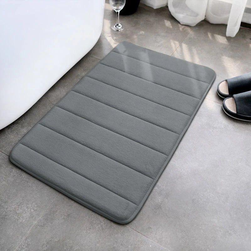 Super Absorbent Bath Mat For Bathroom Carpets Rugs Soft Memory Foam Floor Bedroom Toilet Floor Shower Non-slip Rug Home Decor