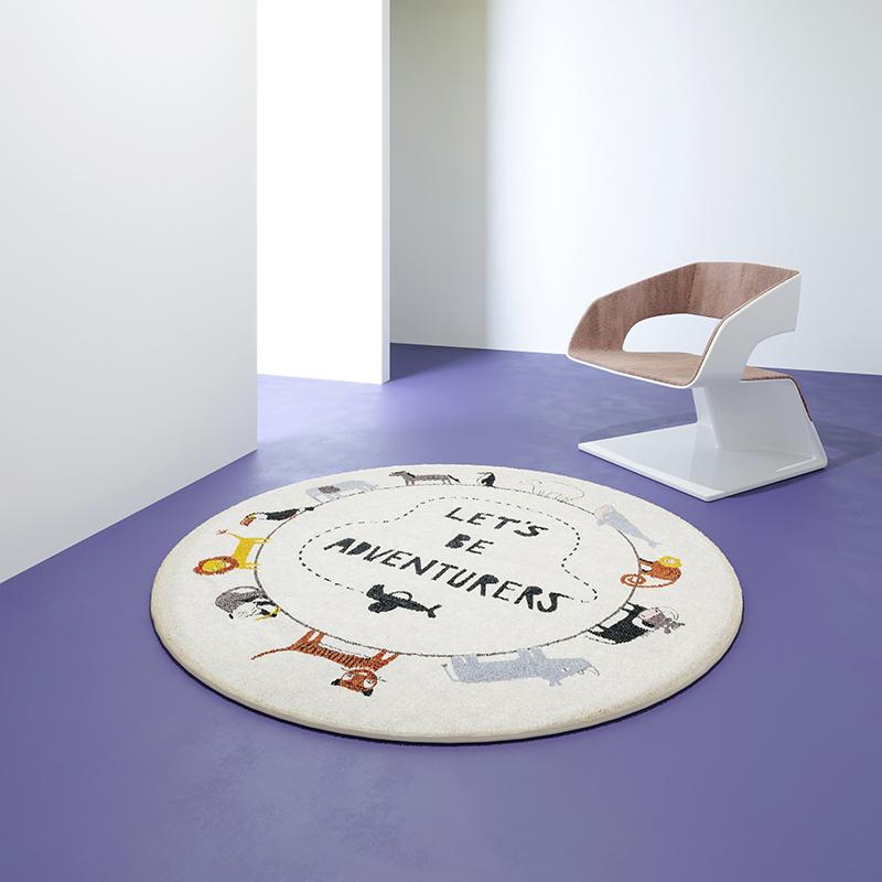 Cartoon Cute Animal Round Carpet Children Room Bedroom Bedside Fluffy Soft Carpets  New Thickened Soft Sofa Anti Slip Rug