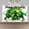 Fondo de foto de Hulk, superhéroe, gigante de dibujos animados verde, decoraciones para fiesta de cumpleaños infantil, artículos para baby shower.