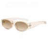 Oval Frame Black Retro Ladies Sunglasses Ins Simple Suitable for Daily Commuter Vacation Accessories