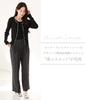 Pintuck Wide Stretch Pants with YKK Office Women's Zipper, Work, Spring/Summer/Autumn (JP, Alphabet, Small, Beige)