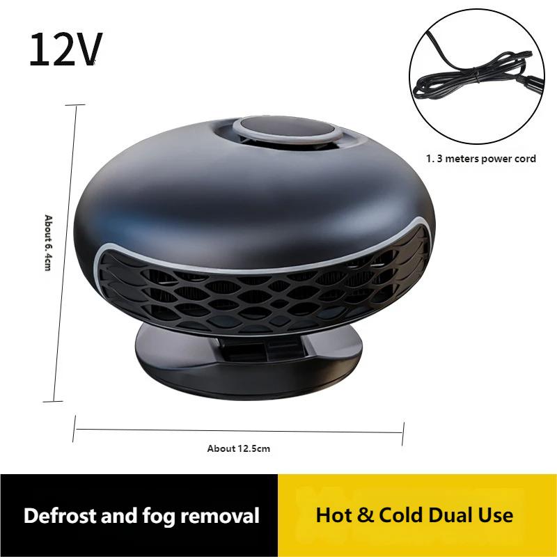 

12V 150W Fast Heating Car Heater, Portable Defroster Fan with 360° Rotary Base, Plug-in Windshield Defogger for Vehicle RV SUV чёрный