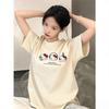 Sanrios 2026Summer New Collection  HelloKitty Cartoon Print Pure Cotton LooseFitting Breathable Womens ShortSleeved TShirt