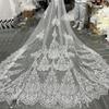 Elegant Lace French Veil: Super Long Swiss Net Bridal Train Headwear for Photography & Evening Gowns