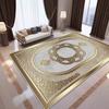 Luxury Golden Border Live Room Rug Big Size Soft Foldable Room Decor Bedroom Carpet Machine Washable Sofa Table Mat Customizable