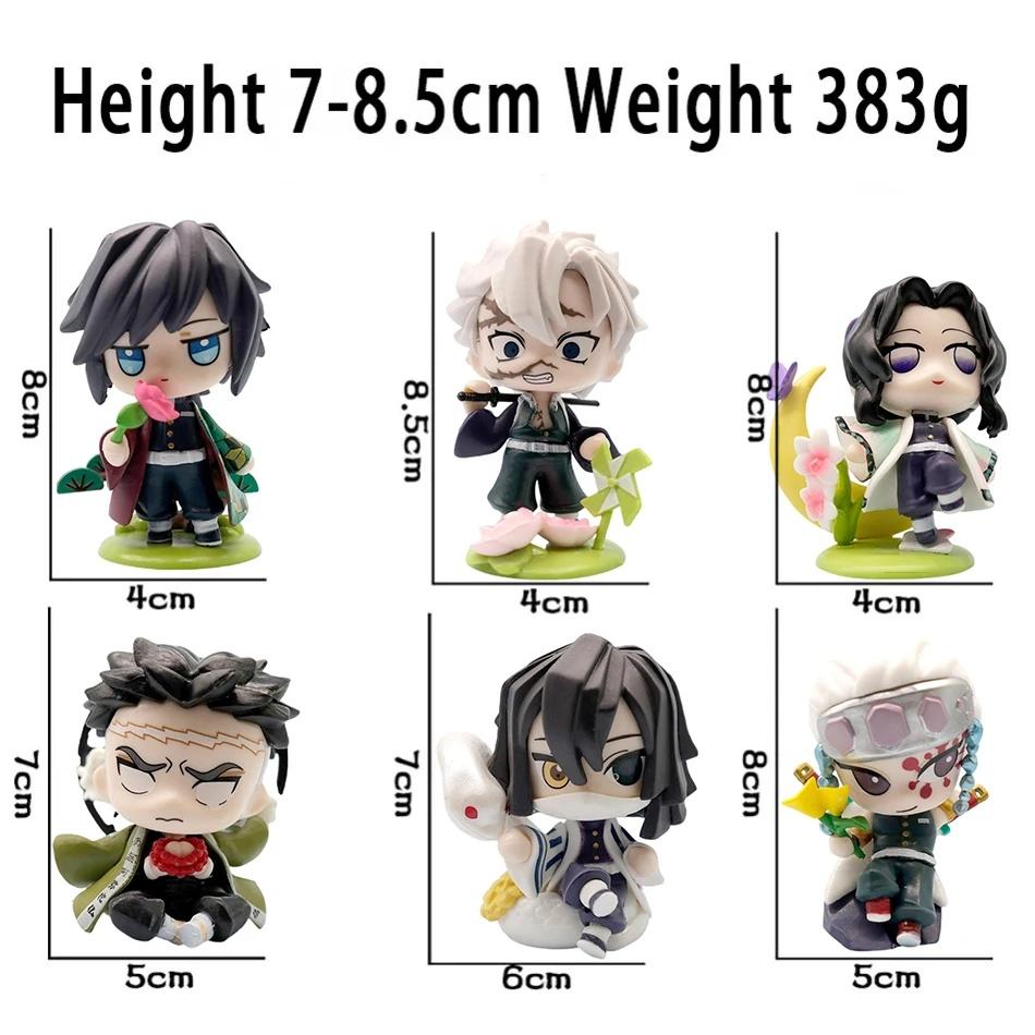Demon Slayer Figure Set 12pcs Q Version Anime PVC Collectible Model Toy Desktop Decoration Gift for Fans