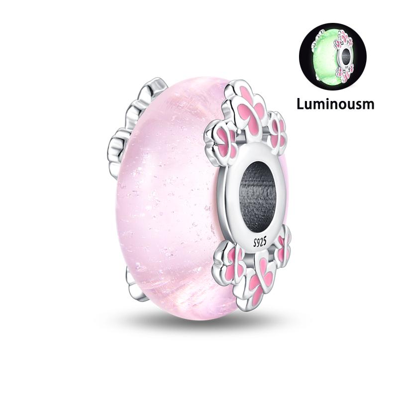 Charm Bead Components Compatible With Pan Copper Metal Firefly Ocean Star Butterfly Glowing Changing Color Trendy Authentic Original Bracelets Do It