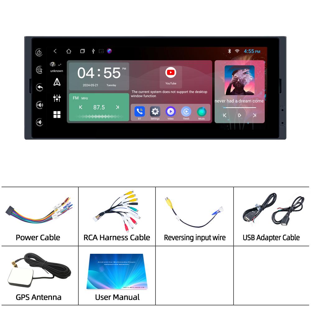 

6,9-дюймовый универсальный автомобильный радиоприемник 1din, мультимедийный плеер на базе Android, сенсорный экран, автомобильная стереосистема, видео, GPS-навигация, IPS-экран, DVD 1+32