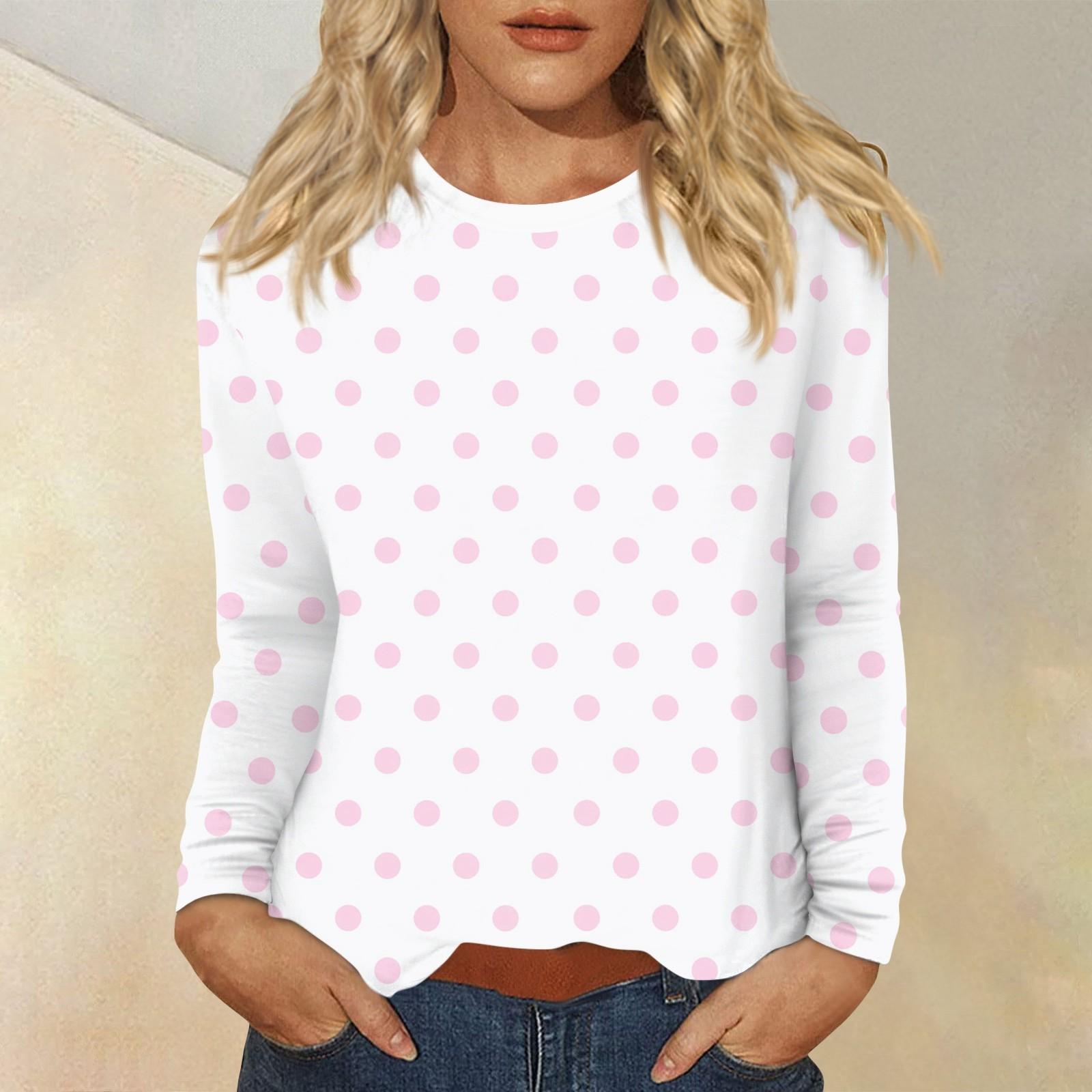 

Women s Daily Casual Long-sleeved Printed O-neck Top XL