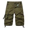 Men's Cotton Below Knee Length  3/4 Long Shorts Men's Tactical Capri Pants Multi Pocket Summer Twill Work Cargo Pants Man