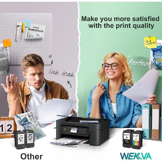 275XL 276 XL Ink Cartridges Replacement for Ink 275 and 276 PG-275XL CL-276X Ink Cartridges Compatible for PIXMA TS3500 TS3520 TS3522 TR4720 TR4722