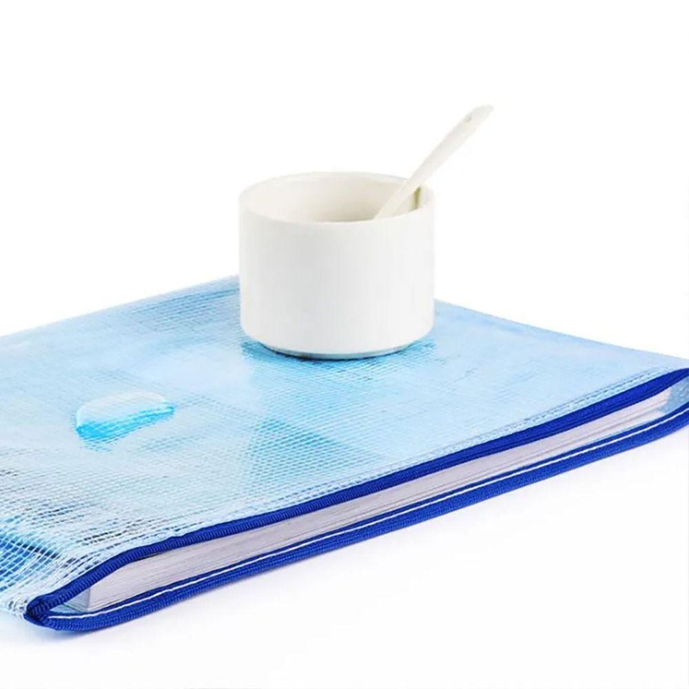 Thickened Zipper Grid Bag Large-Capacity Receipt Bag INS Information Bag  Gift