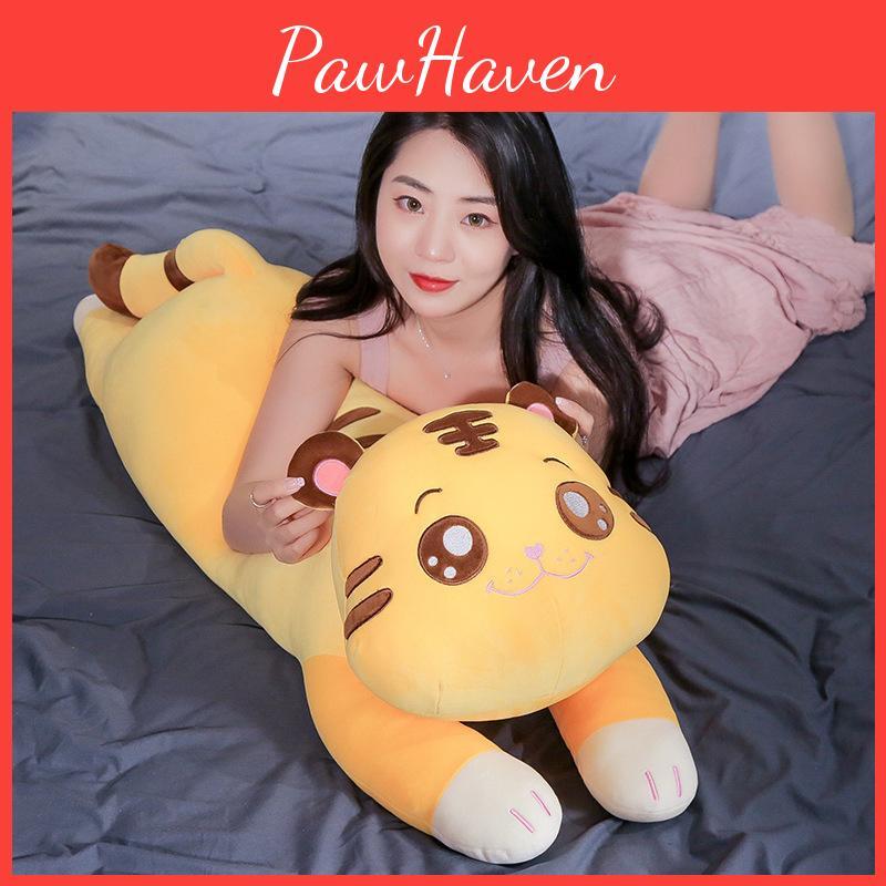 Large Cute Tiger Plush Toy Zodiac Bed Sleeping With Doll Birthday Gift Girl