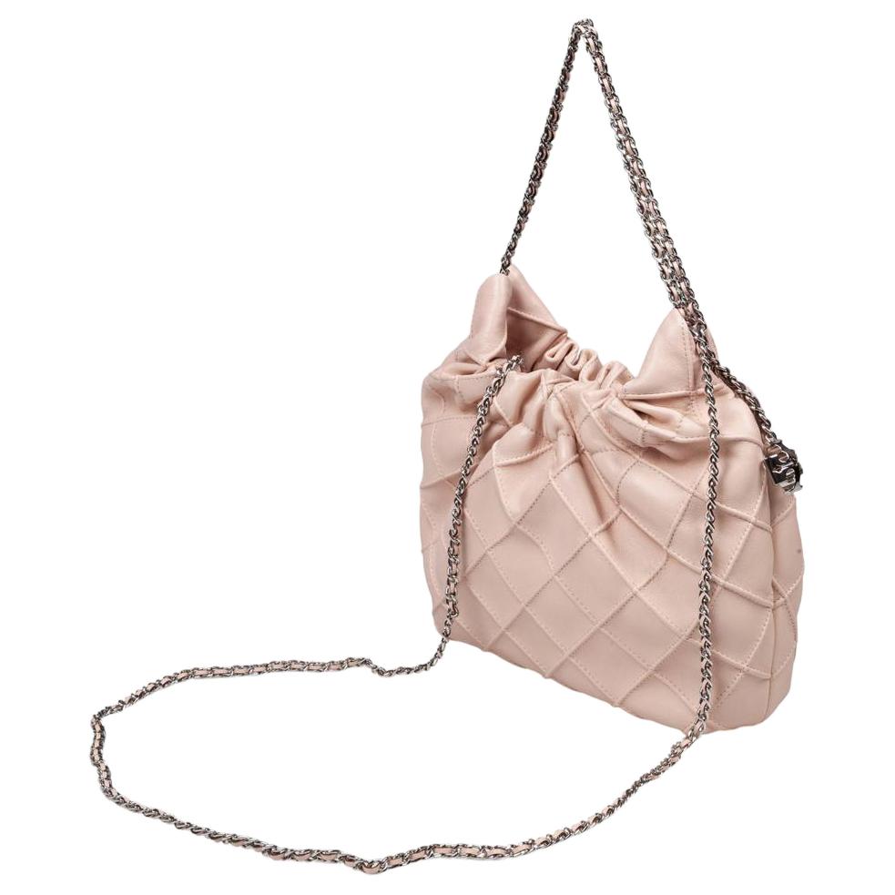 Tory Burch Fleming Logo Charm Soft Diamond Pattern Design Hobo Bag Napa Leather Crossbody Shoulder Bag Mini Women bags Soft-Pink 162451-650