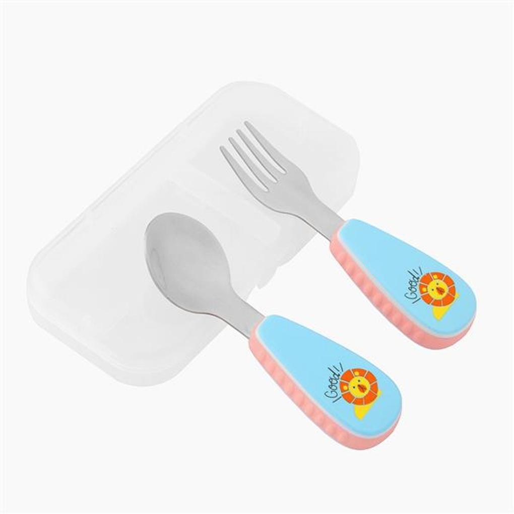 Baby Spoon and Fork set/Children's Spoon and Fork Set with Character Spoon
