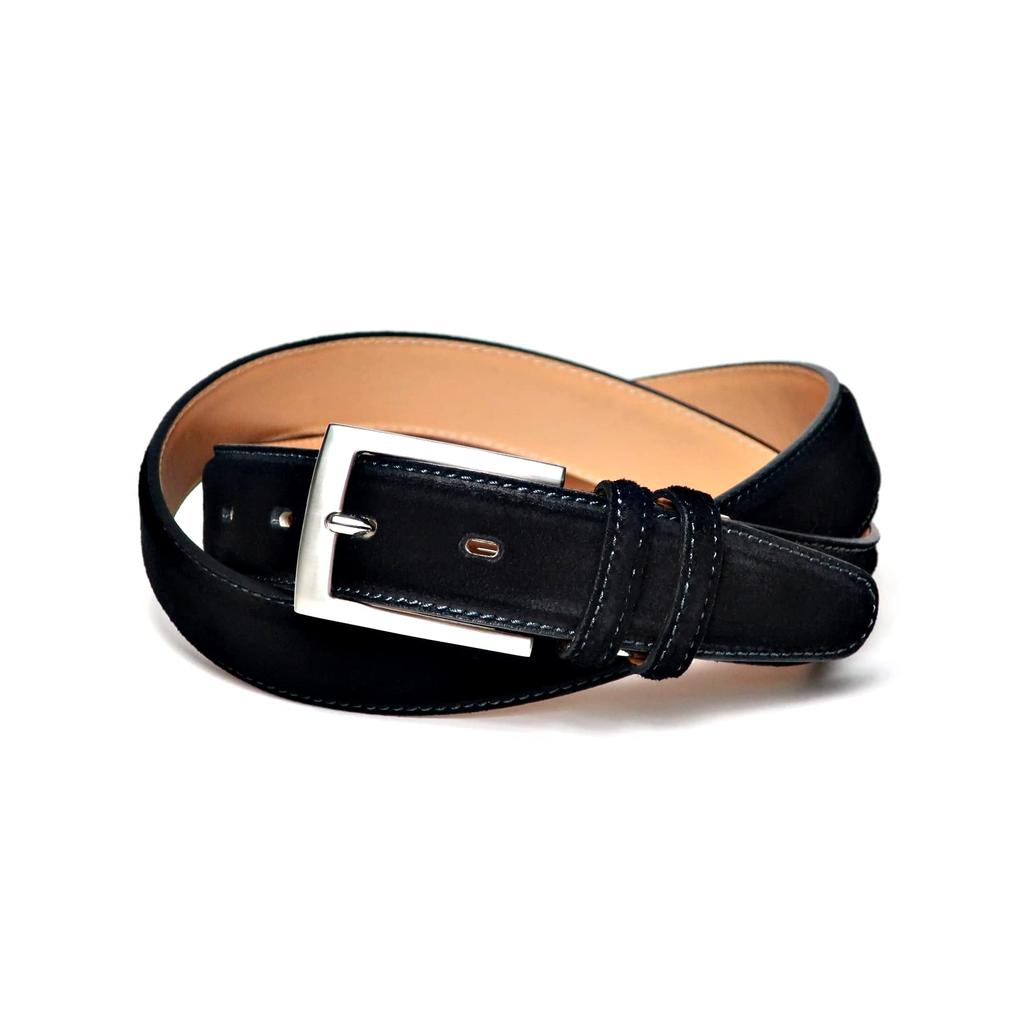 Cowhide Double Adjustable Over 50 Years of History and Made in Japan [KIETH] Men's Belt, Suede, Loop, Black, Size, Craftsmanship,