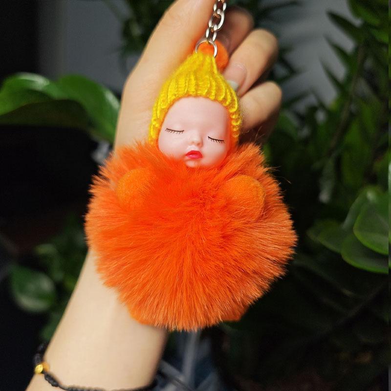 Internet Celebrity Imitation Rabbit Fur Sleepy Doll Keychain – Cute Bag Decoration & Gift Ornaments