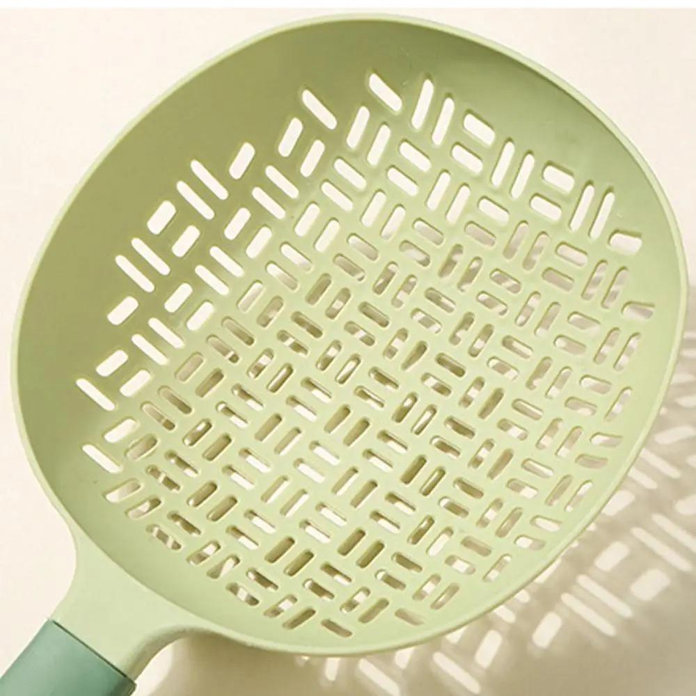 Long Handle Silicone Pasta Colander Anti-scald Food Filters Spoon Cooking Strainer Spoon Dumplings