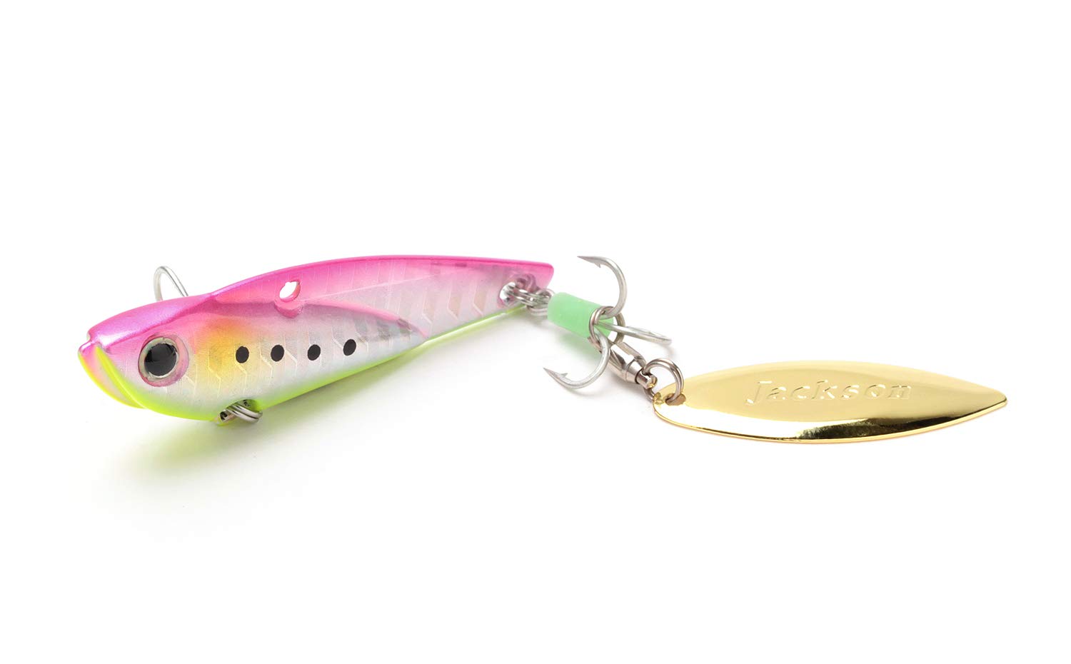 

Jackson Spin Tail Jig Iron Plate Blade 56mm 28g Pink Sardine Chartberry PIC Lure