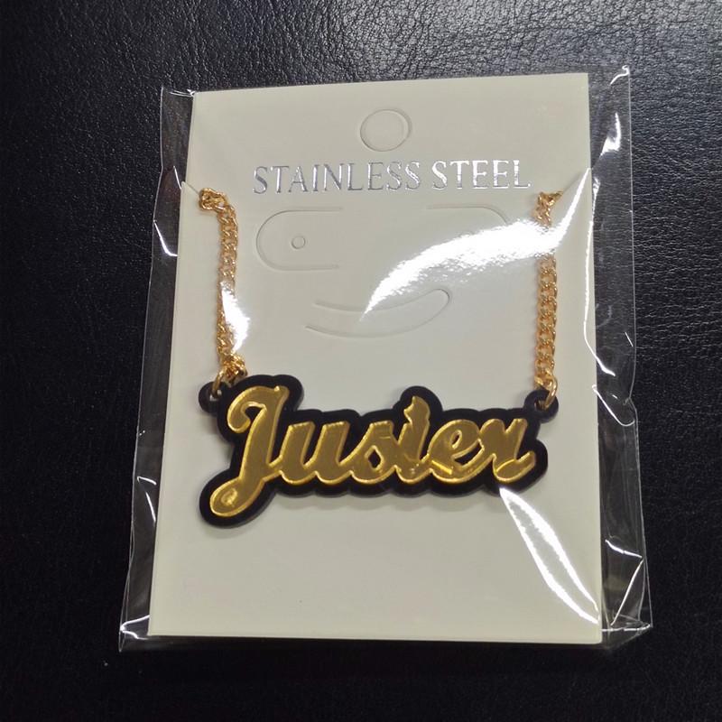DIY Acrylic Custom English Letter Name Necklace - European & American Style