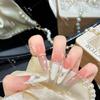 L03 Elegant French Style Whitening Handmade Wearable Nails