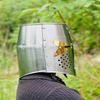 Templar Crusader Knight Helmet Medieval Great, Larp Cosplay,Handmade Steel Brass Cross Helmet, Collectible Gift