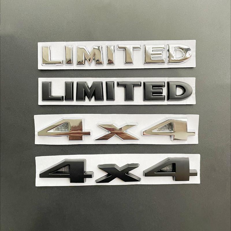 3D Metal 4x4 Logo Limited Emblem Letter Car Trunk Badge For Jeep Wrangler Grand Cherokee Compass 4X4 LIMITED Sticker Accessories Ds1