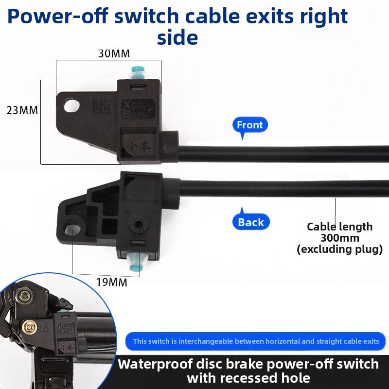 Recessed Mount Waterproof Power Cut-Off Switch for Motorcycle - Moto-Sized Battery Disconnect Switch Resistant to Water