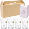 Tsuyoiko Glass M Hide and Seek Rabbit Set of 4 In Kraft Box Made In Japan Durable Tableware Reinforced Glass Birthday Gift Present Easy To Hold