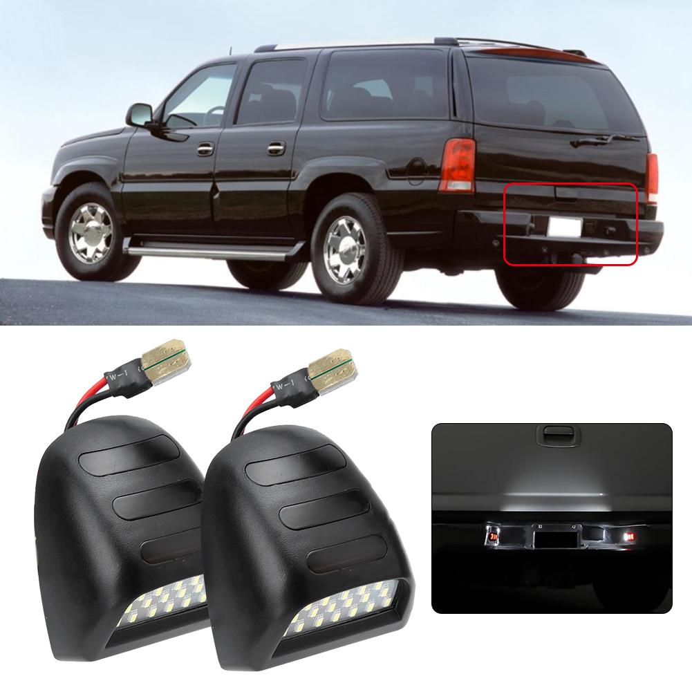 2Pcs LED License Number Plate Lamp Light Fit for Chevy Silverado 1500 1999 2013DC12V