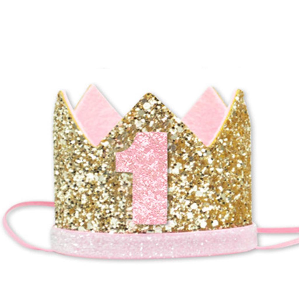 Baby 1st Birthday Hat, Birthday Party Decorations, Kids Party Props Shooting, Party Supplies Baby Birthday Crown Party Hat