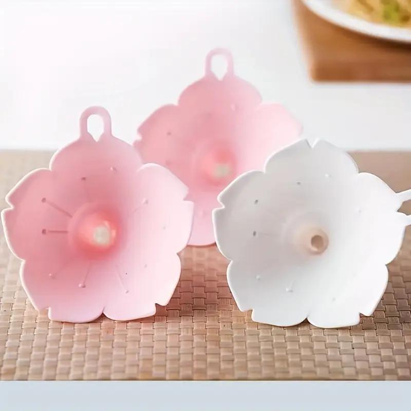 1pc Cute Cherry Blossoms Mini Plastic Gel Foldable Style Funnel Hopper Kitchen Tool Kitchen Funnel