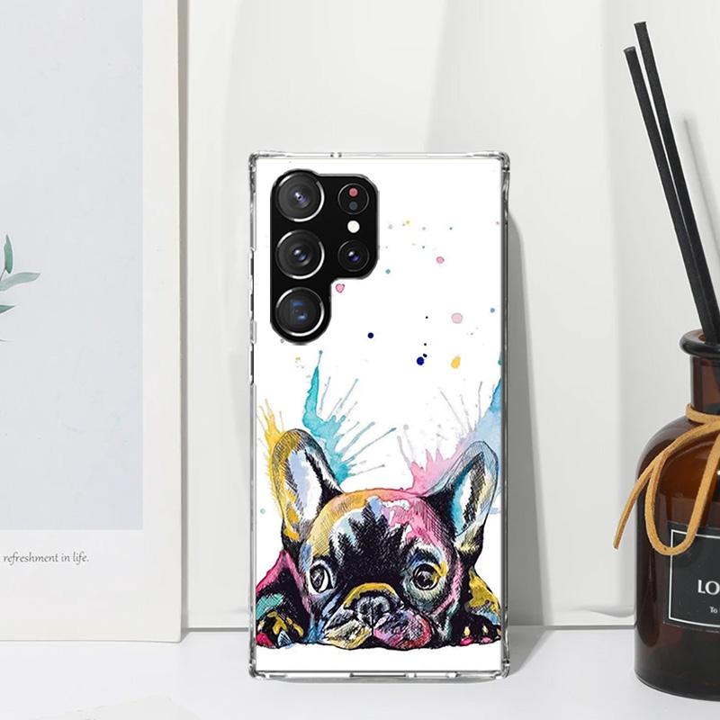 French Bulldog Dog Pug Phone Case For Samsung Galaxy S26 S25 Edge S24 FE S23 S22 Ultra S21 Plus S20 + Art Fundas Back Cover Gala