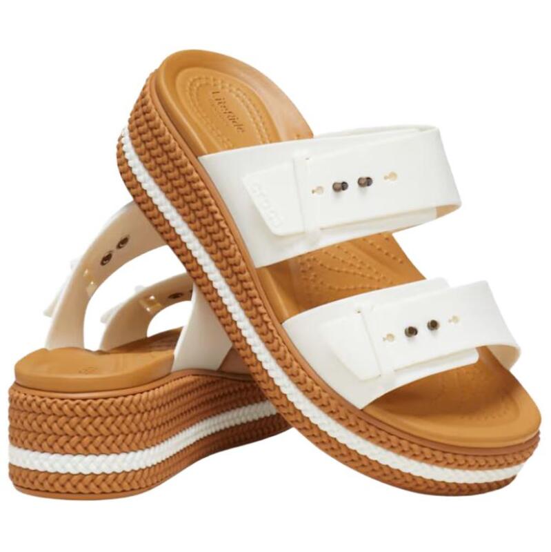 Crocs Brooklyn Lightweight Casual Trend Comfortable Commuter Daily Abrasion Slippers Women's White