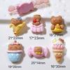 10 Pcs New Mini Cute Cartoon Bear Cake Ice Cream Series Resin Scrapbook Diy Jewellery Hairpin Decorate Accessories Craft A87