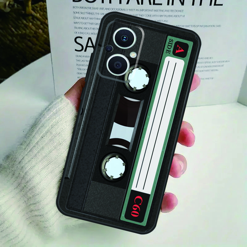 Cassette Mix Tape Case For OPPO Reno 12F 13F 14F 10 11 12 13 14 Pro 8T 7 8 Lite OPPO Find X6 X5 X8 X9 Pro Cover