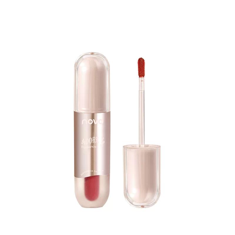 Novo Plain Light Makeup White Lip Lacquer Naked Women Color Series Water Light Mirror Lipstick Glass Lip Gloss Does Not Fade No Stain on Cup