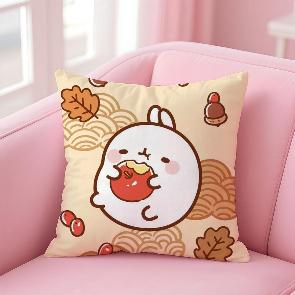 

Cute M-MolangS Cushion Cover Comfortable Reversible Pillow Cover Ideal for Car Sofa Bedroom & Beyond 12x12Inch