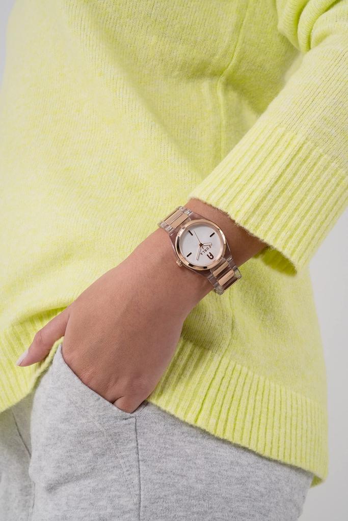 Klokke FURLA TEMPO MINI Hvit Skive Acetat Kvarts Klokke Smykketilbehør WW00028004L3 Klar Hvit [Furla] 32.5MM Dame [Vare]