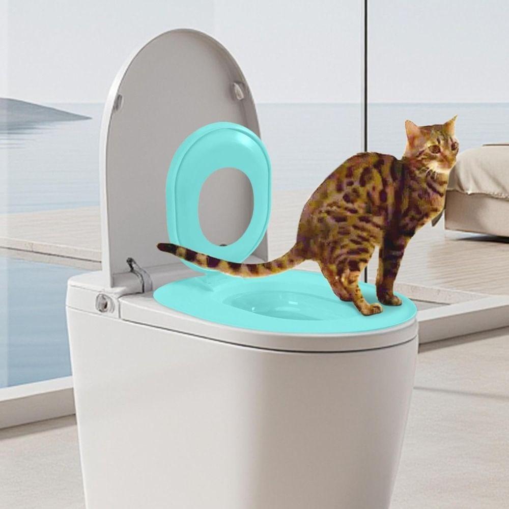 Teach To Use Cat Toilet Training Kit Reusable Cat Toilet Trainer  Box for Pet Cleaning